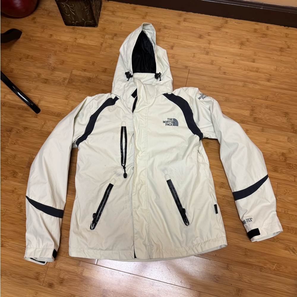 The North Face Beige and Black Performance Jacket w/ Removable Fleece liner